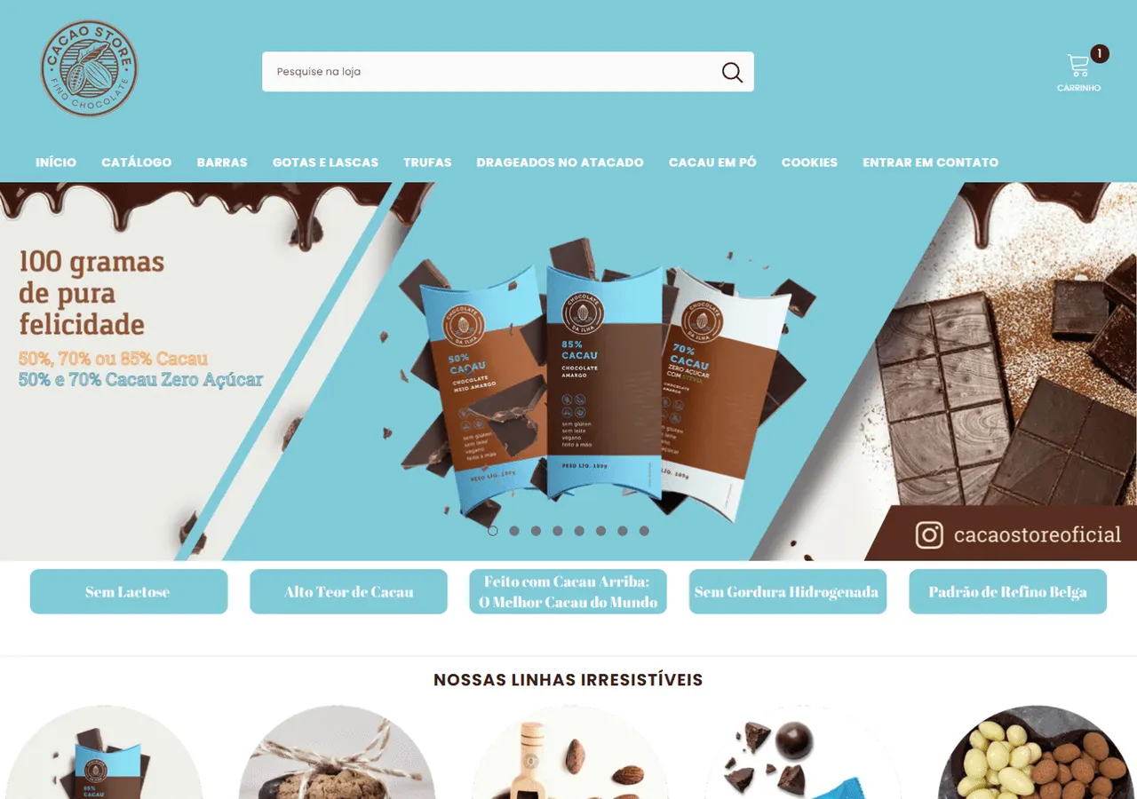Cacao Store — tela 1